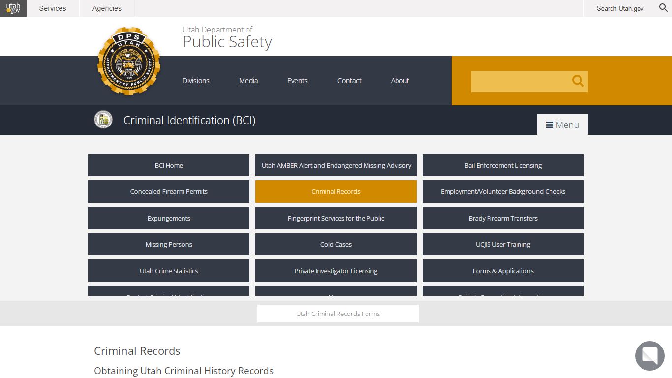 Criminal Records | DPS – Criminal Identification (BCI)