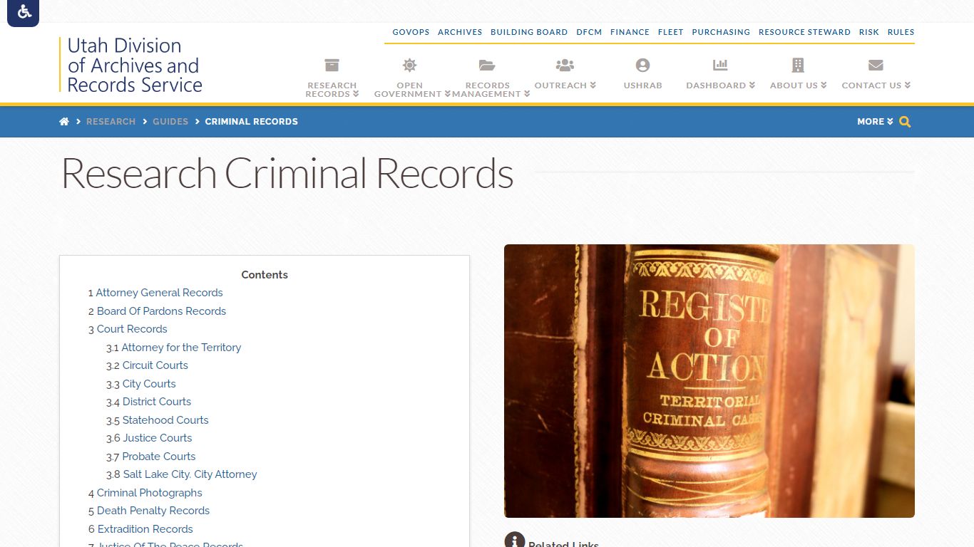 Research Criminal Records - Utah State Archives and ...