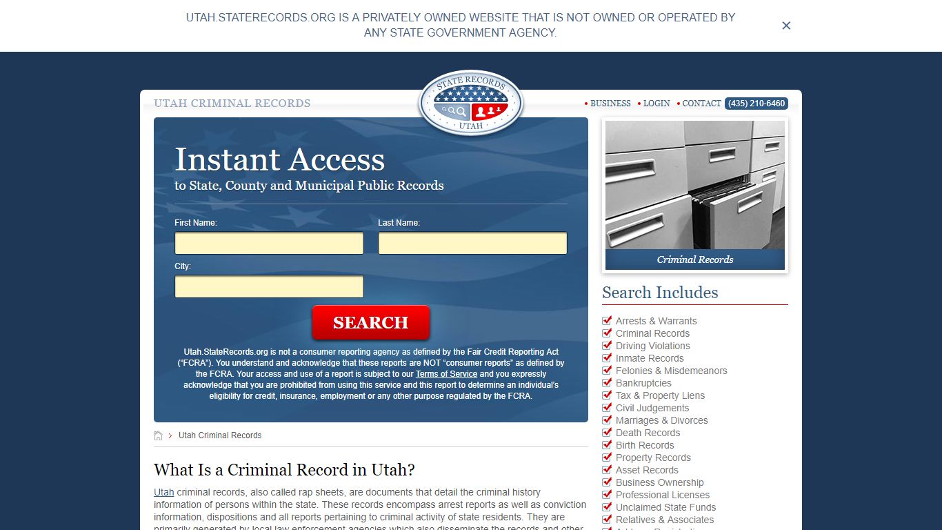 Utah Criminal Records | StateRecords.org